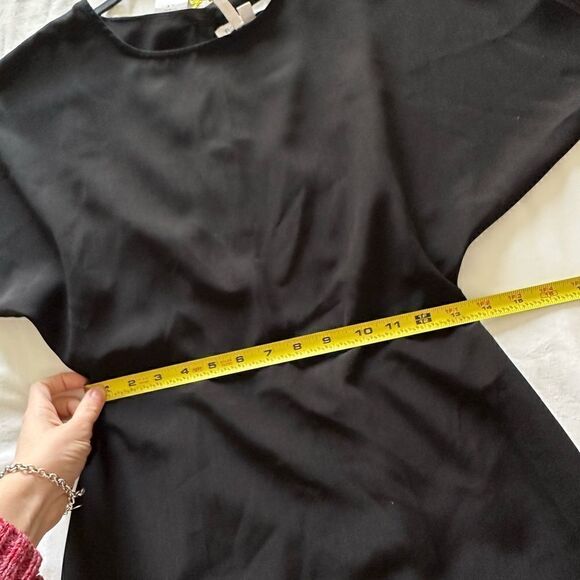 NWT BCBGeneration Black Flare Sleeve Sage Mini Dress Open Back Dress size 4 - Picture 5 of 8